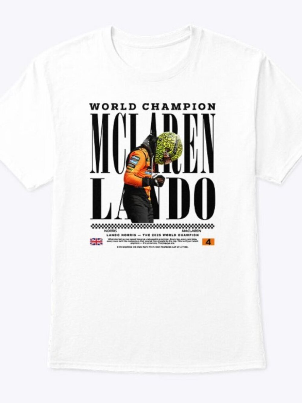 2025 World Champion Lando Norris Mclaren Sweatshirt Retro Mclaren F1 Shirt